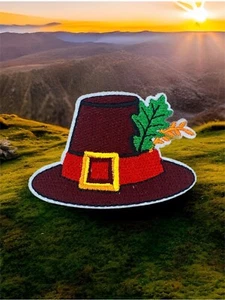 Sombrero de Peregrino Bordado Hierro En Parche 2.75" x 1.95" ENVÍO GRATUITO - Imagen 1 de 3