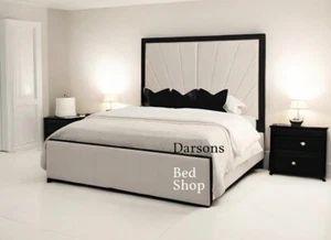 Darson Double King JASPER Ottoman gas lift Bed Frame Plush Velvet Upholstered - Picture 1 of 10