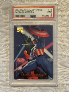 1994 Marvel Masterpieces #18 Captain America PSA 9 MINT - Picture 1 of 2