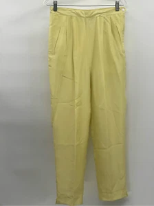 Pantalones de seda Adrienne Vittadini vintage para mujer talla 12 amarillos - Imagen 1 de 11
