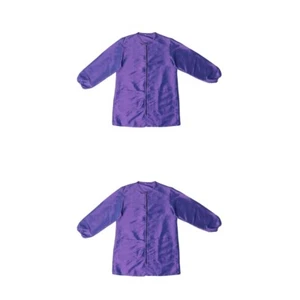 2 Pack Friseurumhang Lila Friseur-Pflegekittel Schönheitssalon Arbeitskleidung - Bild 1 von 12