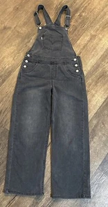 Levis Silver Tab Overalls Girls Size 14 Reg Faded Gray Denim Jumper - Picture 1 of 11