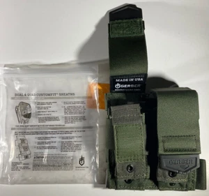 Gerber Custom Fit Dual Quad Sheath MOLLE OD GREEN - MADE IN USA - NEW - Picture 1 of 8