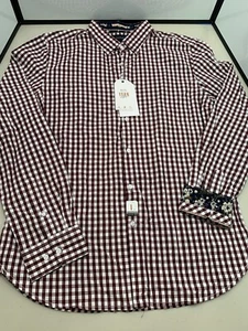 NWT Cactus Man Men’s Size Large Purple Check Ricky Singh Button Down - Picture 1 of 8