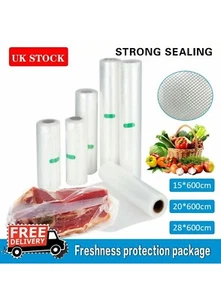 Vacuum Sealer Bags Rolls Storage Textured Strong Bag Seal Embossed For Food Vac - Picture 1 of 17