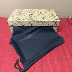 Karl Lagerfeld Edición Limitada Caja de Almacenamiento de Repuesto de Zapatos 14x9x5” y Bolsa de Zapatos - Imagen 1 de 11