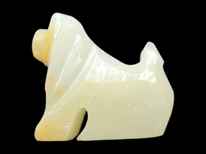 Vintage Onyx Carved Dog 2 X 2 Inches - Bild 1 von 3