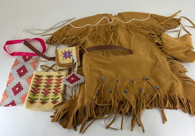 American Girl Kaya Pow Wow Accessories & Deerskin Meet Dress Pouch & Bag - Image 1 of 4