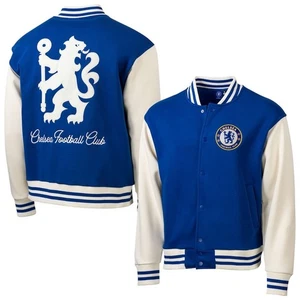 Herren Chelsea FC weiß & blau alle Wolle Varsity Letterman Jacke Vintage - Bild 1 von 5