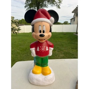 "Mickey Mouse Disney Magic Gemmy vacaciones Navidad Santa soplado molde iluminado 14""" - Imagen 1 de 5
