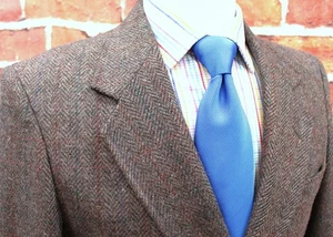 40 R- VTG BROOKFORD REGULAR FIT WOOL SPORT COAT TAUPE-GRAY TWEEED/ HERRINGBONE - Picture 1 of 7