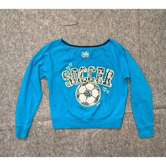 Милый футбольный пуловер Justice с длинным рукавом размер 14 - Изображение 1 из 4