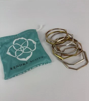 Kendra Scott Aubrey Brazalete Pulsera Pila (8) Mezcla Metal Oro Rosa Tono Plata Foto 1 de 4