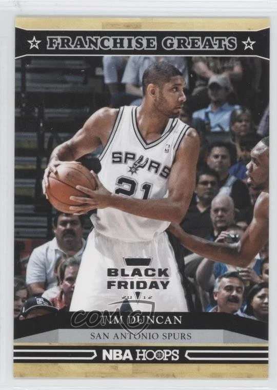 2012-13 NBA Hoops Franchise Greats Black Friday /5 Tim Duncan #19 HOF - Image 1 of 2