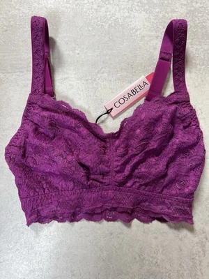 Bralette Cosabella Never Say Never Curvy inalámbrico púrpura talla M 34-36 DD F Foto 1 de 2