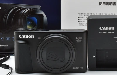 Canon PowerShot SX740 HS Compact Digital Camera Black w/Box From Japan [Mint] - Image 1 of 4