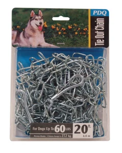 PDQ Silver Steel Dog Tie Out Chain Large (Pack of 2) - Picture 1 of 1