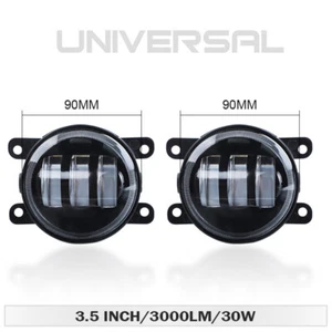 2PCS 3.5inch 30W DRL Round LED COB Fog Spot Light Driving Lamp For Jeep Wrangler - Imagen 1 de 12