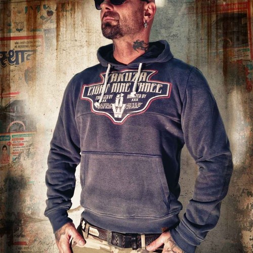 SACAI Felpa con cappuccio uomo Yakuza HOB482 colore blu