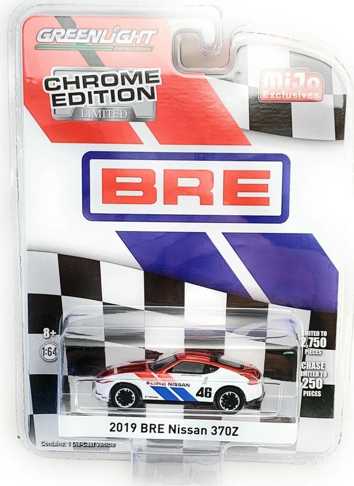 Greenlight MiJo 1:64 2019 BRE Nissan 370Z Chrome Edition  Model Car 51332-5C2 - Image 1 of 1