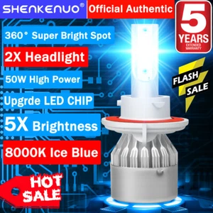 Ice Blue H13 9008 LED Headlight Bulbs for Ford F-150 2004-2014 High and Low Beam - Picture 1 of 13