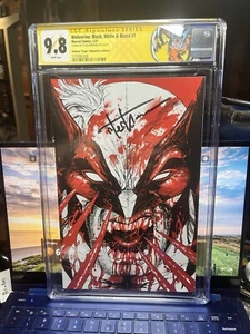 Wolverine Black, White & Blood #1 CGC 9.8 SS Virgen ERROR Firmado T. Kirkham - Imagen 1 de 2