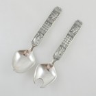 Salatbesteck Pewter Norway - Heilag Olav og Hans Menn - Zinn Vorlegebesteck