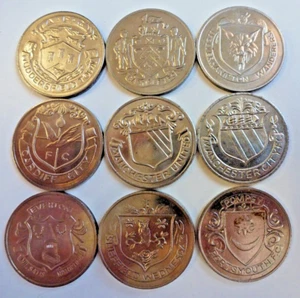 1972 Great Britain FA Cup Centenary Esso Coin Token Various UK Football Teams - Picture 1 of 22