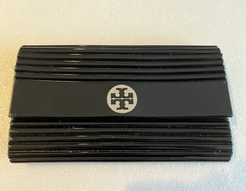 Borsa a mano a frizione TORY BURCH nera argento hardware