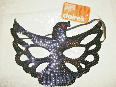 EYE MASK SILVER BUTTERFLY Mask  Claire's  Halloween/Dress - Up   NWT  #4 - Image 1 of 2