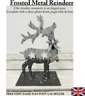 Standing Frosted Metal Elegant Chic Reindeer Christmas Xmas Decoration Ornament 