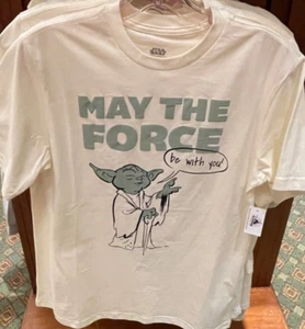 DISNEY PARKS STAR WARS MAY THE FORCE BE WITH YOU ADULT T-SHIRT SIZE S-2XL NEW - Picture 1 of 3
