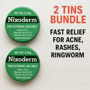 2 NIXODERM ACNE TREATMENT 5.34g | FAST RELIEF FOR ACNE, PIMPLES, RASHES, ECZEMA - Picture 1 of 8