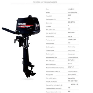 HANGKAI 2Stroke 6HP Outboard Motor Fishing Boat Engine Water Cooling CDI System - Bild 1 von 18