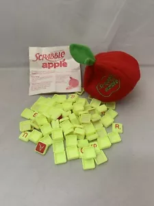 Scrabble Apple Zip Up Bag Pouch With Game Pieces Word Has Instructions - Picture 1 of 3