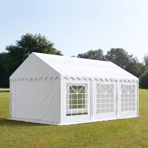 Feuersicheres Partyzelt 4x6m Festzelt Zelt Pavillon wasserdicht PVC weiß NEU - Bild 1 von 7
