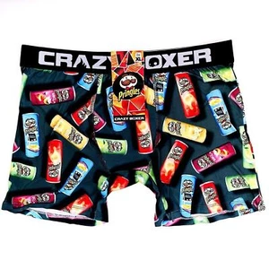 Pringles Can Crazy Boxer Briefs Mens XL Underwear Black Colorful Fun Funny Gift - Picture 1 of 7