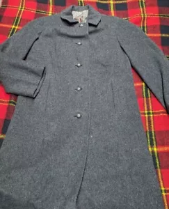 Alpaca vintage Austria Loden Plankl lana? Cappotto Pea Trench grigio See Meas taglia M/L - Foto 1 di 7