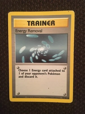PSA 10 - 1999 Pokemon Shadowless Energy Removal #92/102 - GEM - Image 1 of 4