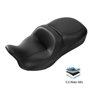 Asiento de gel para conductor conductor pasajero apto para Harley Touring Street Glide FLHX 09-2023 - Imagen 1 de 13