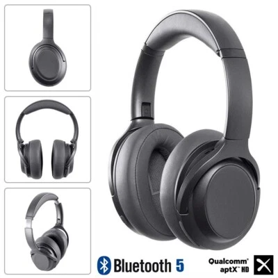 Bluetooth 5 Wireless Headphones Over-Ear Earphones Foldable Headset with Mic - Image 1 of 4