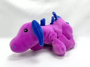 Manhattan Toy Company Purple Blue Plush Hester Dragon Beanbag 14" - Picture 1 of 6