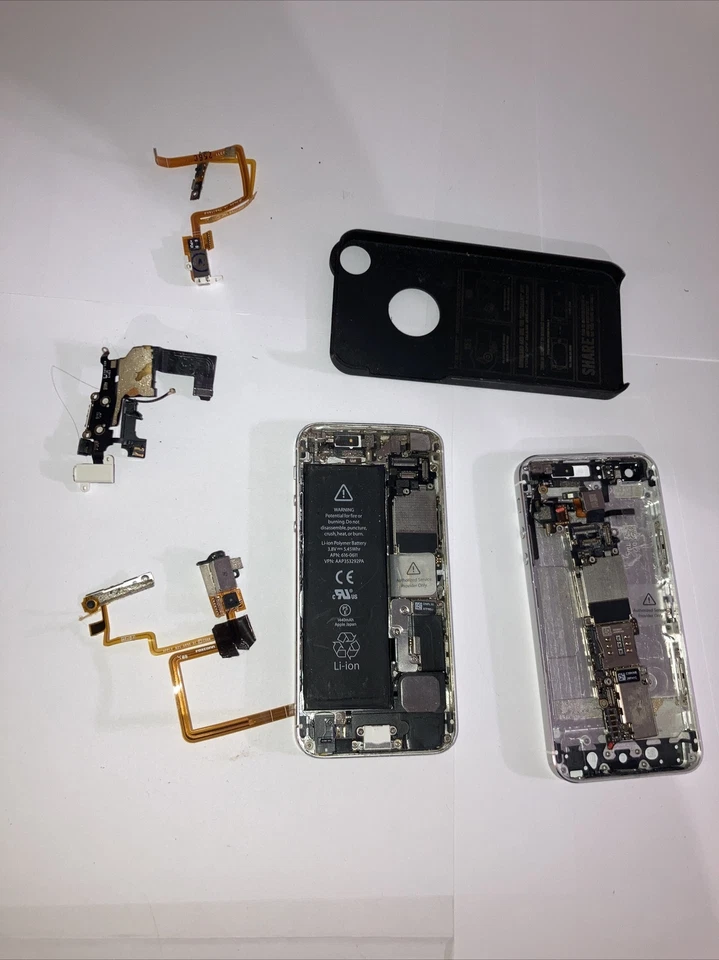 Lot iPhone 6 Silver Frame Charging Port Battery Logic board Ribbon Wire Case - Image 1 of 4