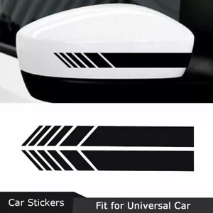 Universal Car Rear View Mirror Vinyl Stickers Direction Decal Racing Stripe Side - Picture 1 of 18