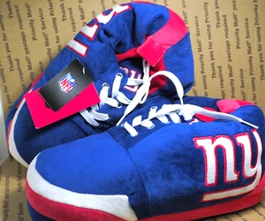 NY Giants Sneaker Slippers NFL Plush Forever Collectables FOCO LARGE NEW BX3 - Picture 1 of 3
