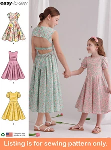 SEWING PATTERN Sew Girl Clothes Clothing Dress Open Back Summer Easter Teen 9799 - Picture 1 of 3