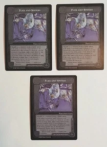 MECCG MIDDLE EARTH CCG FLIES AND SPIDERS DARK MINIONS COMMON x3 PLAYSET LOTR NM - Picture 1 of 3