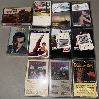 11 Sealed Cassette Tapes - Lanza, Cosby, McDermott, Songs Of WW1, Marlboro Etc - Image 1 of 4