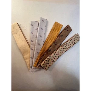 Quartiere Grasso di Vari Designer Crema, Giallo e Marrone--6 Pezzi Tessuto Moda - Foto 1 di 4