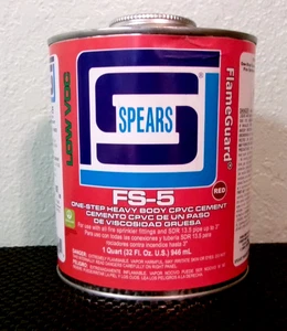 Spears FS5-030 QUART FS-5 ONE-STEP CPVC Zement mit Flammenschutz - Bild 1 von 2